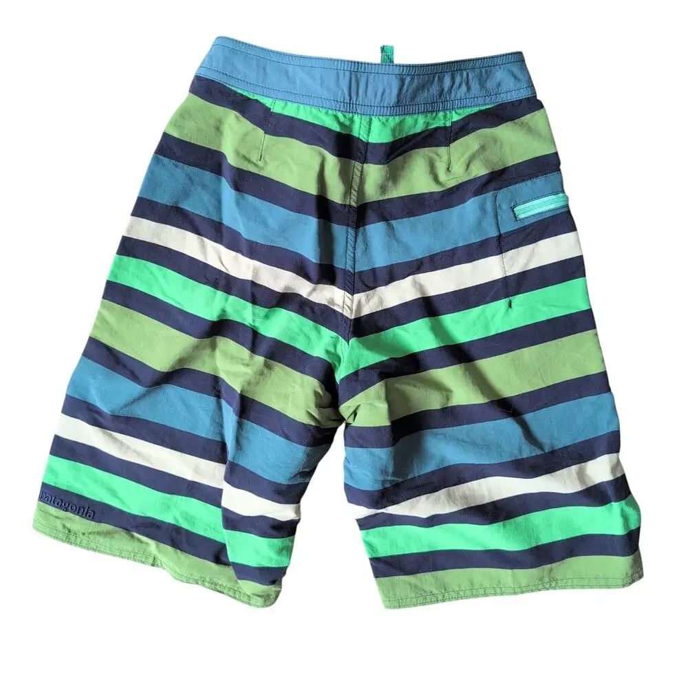 NWT Patagonia Boys Wavefarer Board Shorts‎ Size 10 - Blue Green Swim Trunks New!